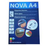 Pack de 100 Feuilles A4 d'Étiquettes Autocollantes NOVA – Blanc Mat 42x21.2 mm (6800 Etiquettes)