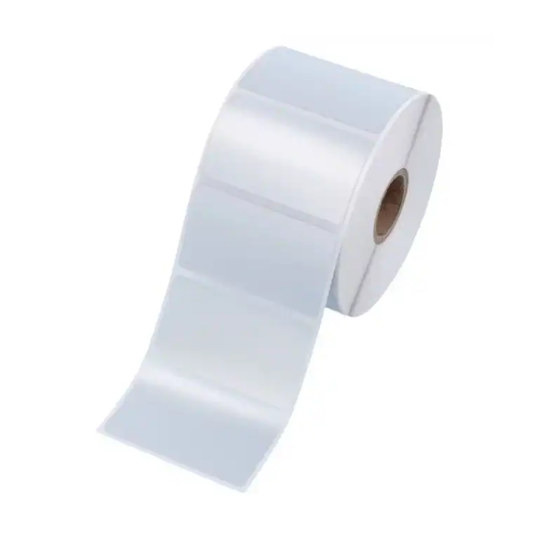 etiquettes PP argent 70x30mm rouleau